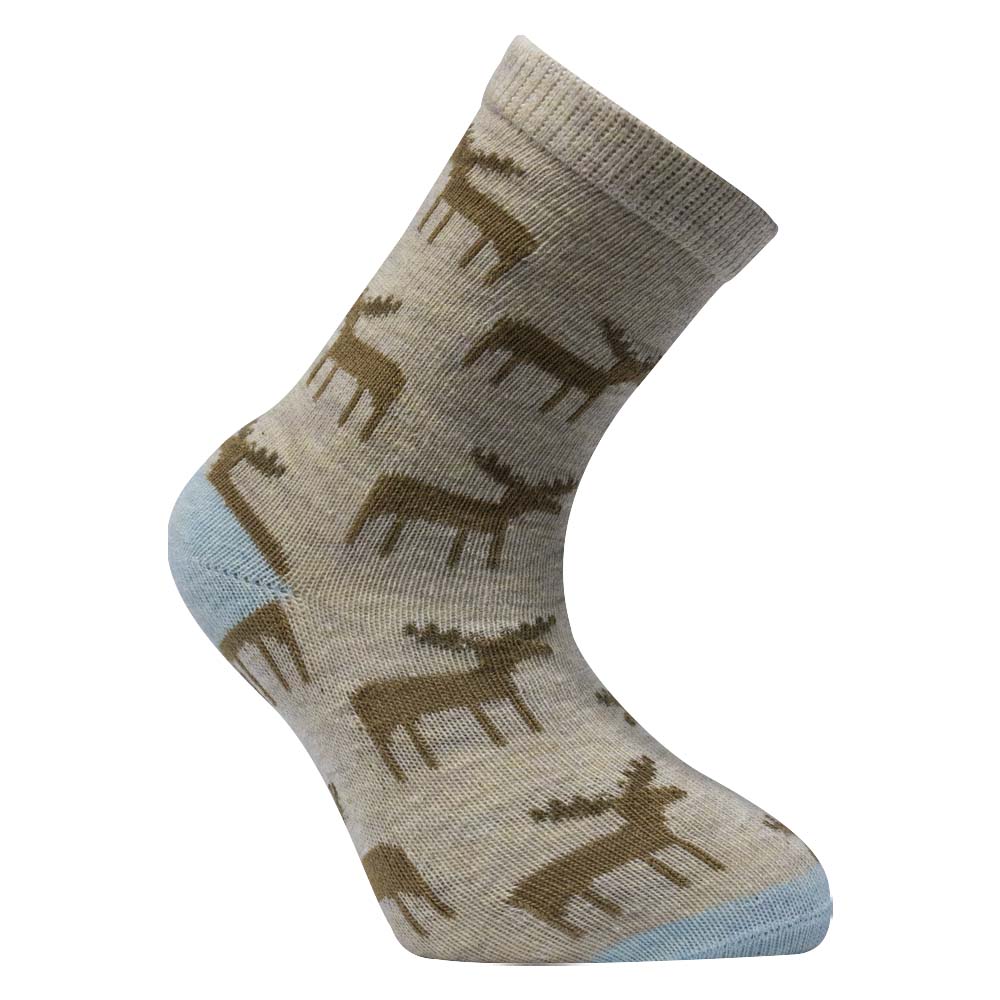 Unisex Moose Print Toddler Socks
