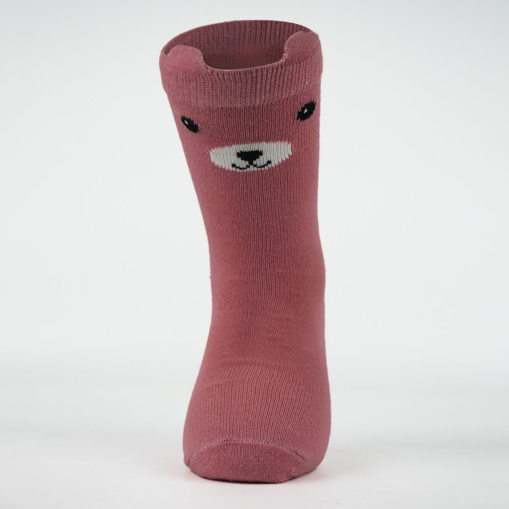 Adorable 3D Ear Bear Girls' Socks