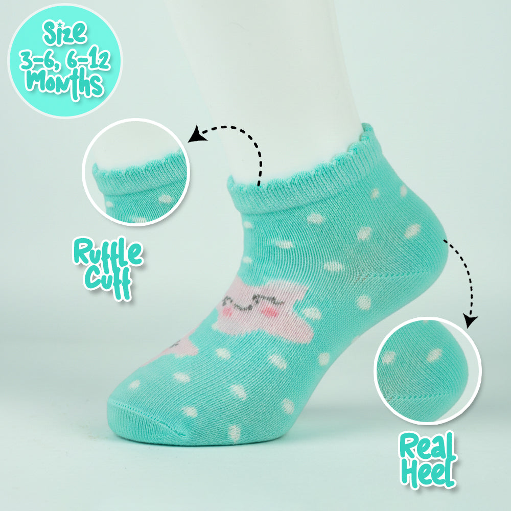 Star Fish Print Baby Ankle Socks