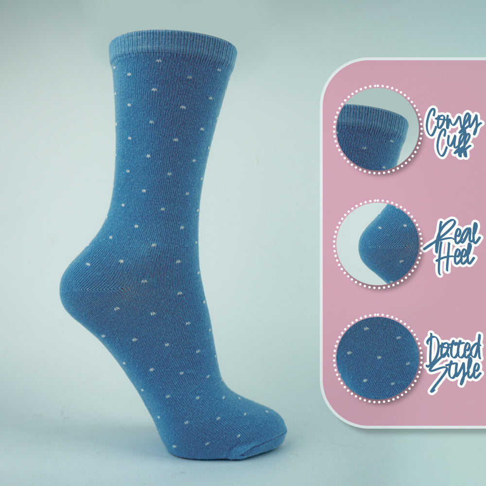 Girls Dotted Crew Socks