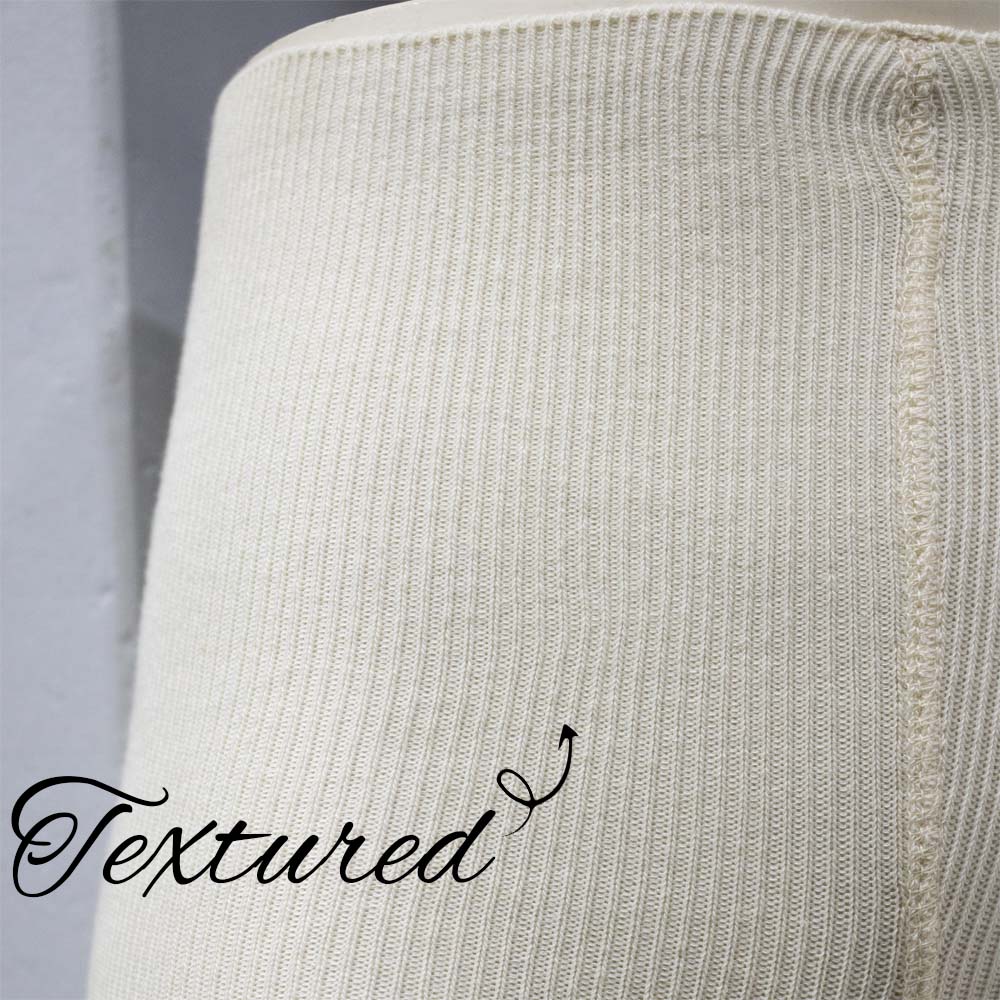 Girl's Cream Needle Drop Ribbed Tights (OT)