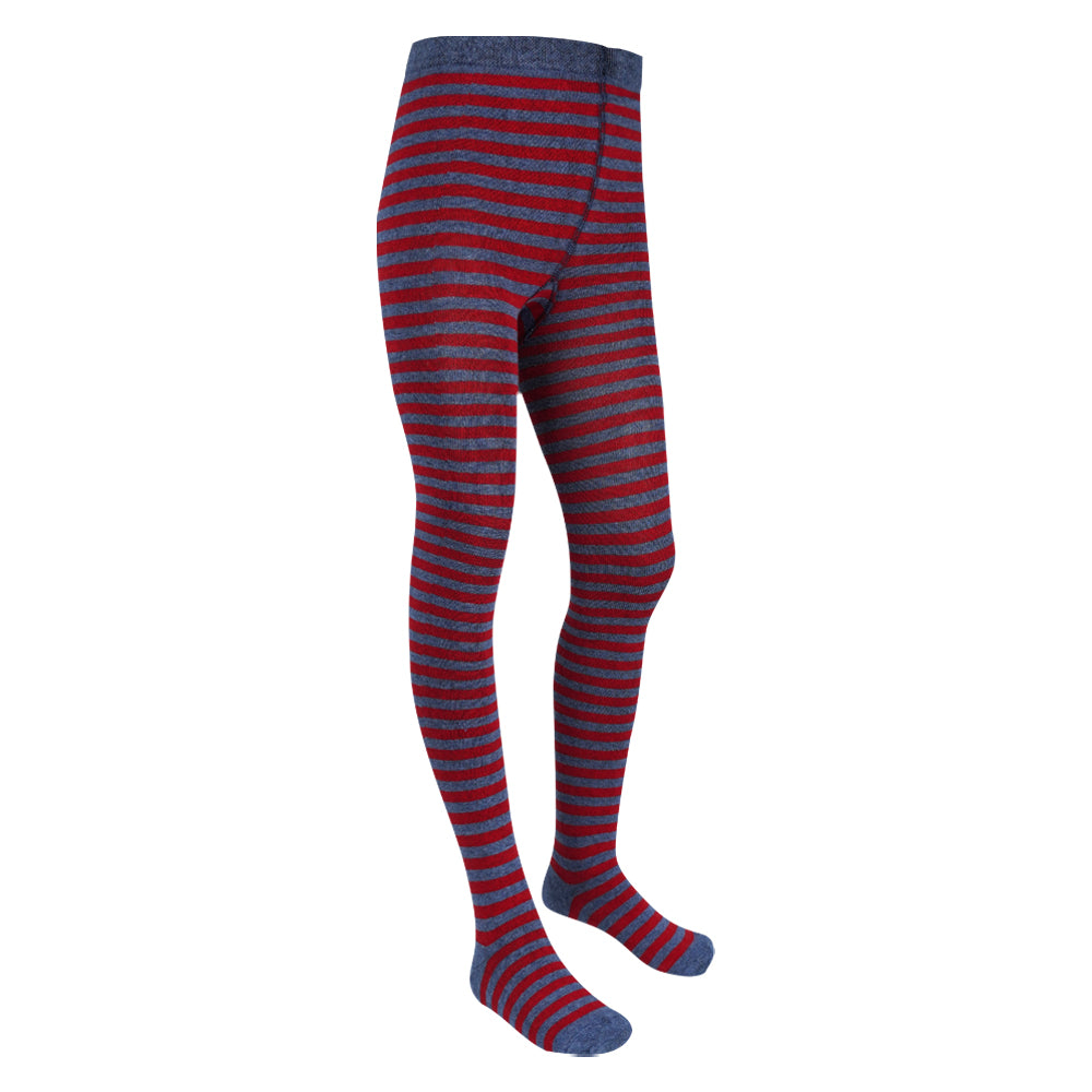 Girls Striped Cotton-Rich Tights