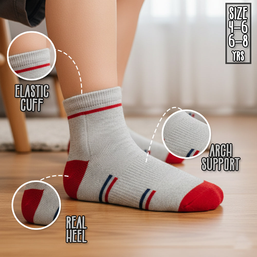 Premium Boys' Sporty Ankle Socks