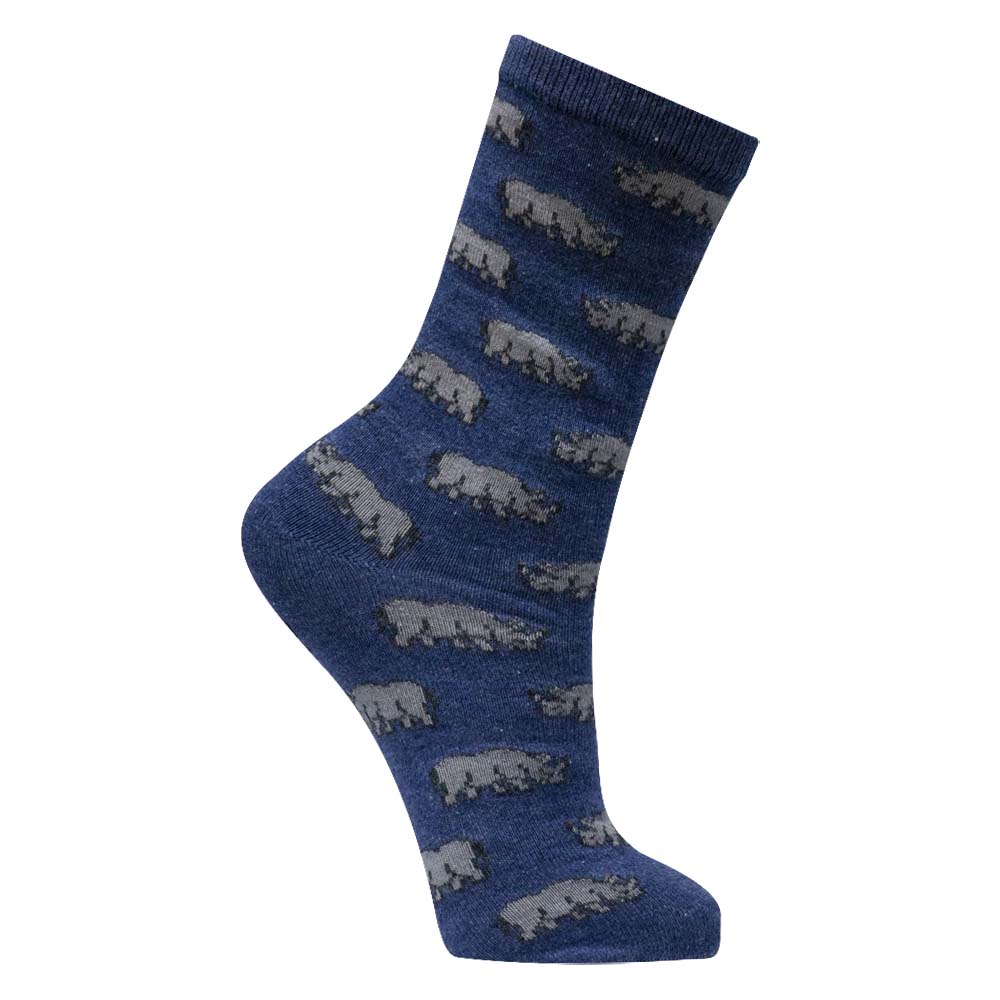 Rhino Print Boy's Crew Socks