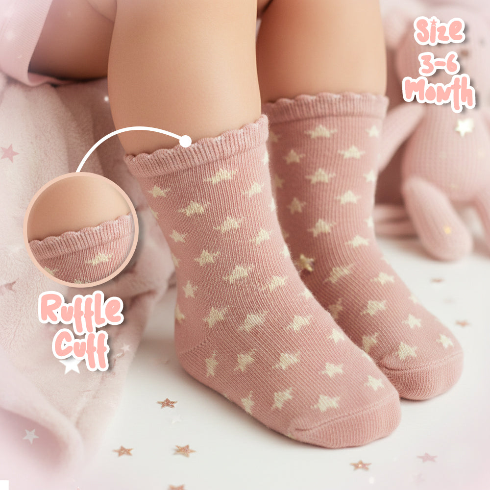 Baby Girl Star Patterned Ankle Socks