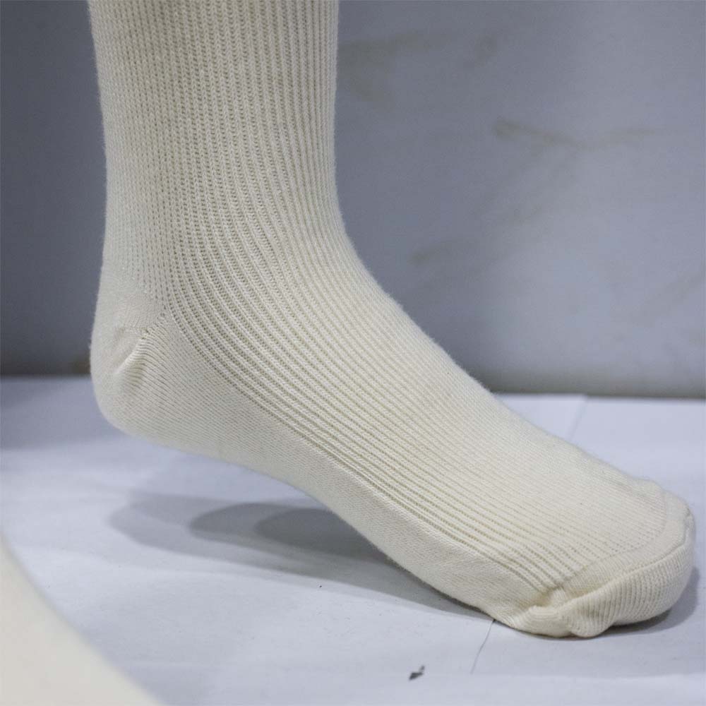 Girl's Cream Needle Drop Ribbed Tights (OT)