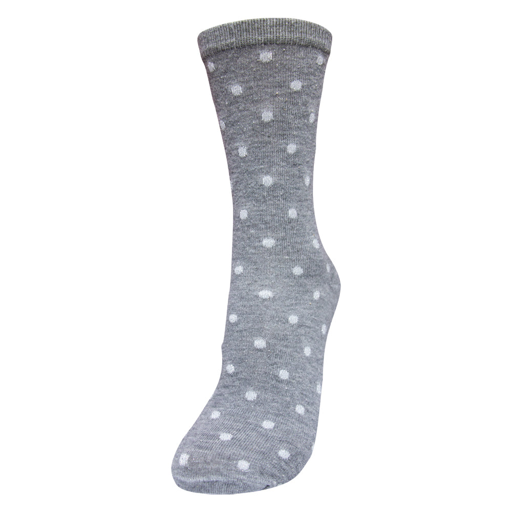 Girls Grey Lurix Polka Dot Socks
