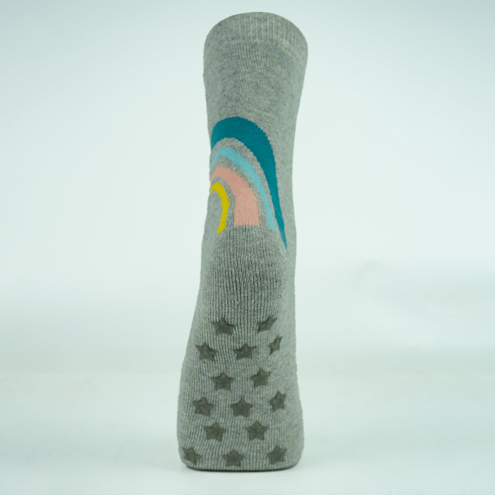Girls' Rainbow Anti-Slip Crew Socks