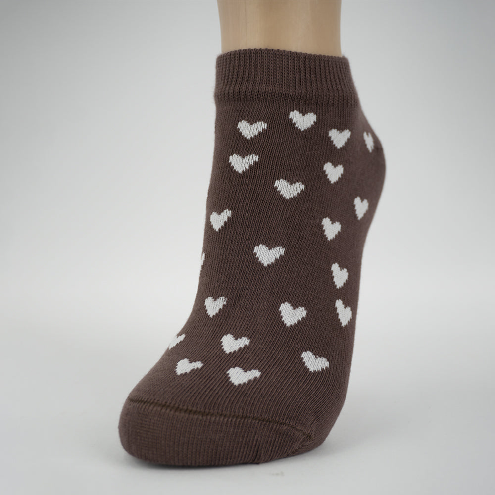 Women Heart Print Ankle Socks