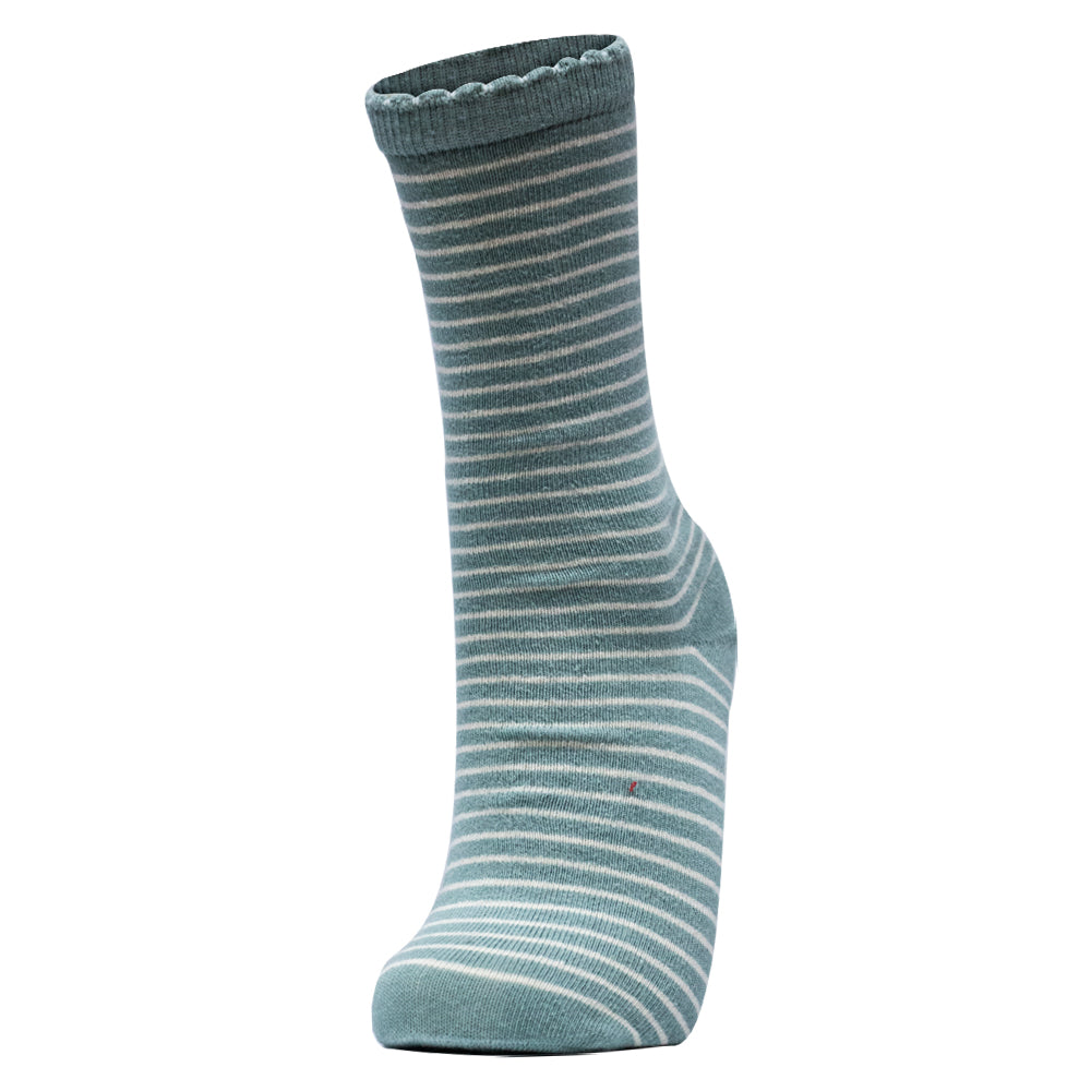 Pack of 2 - Girls’ Cute Sheep & Stripes Crew Socks