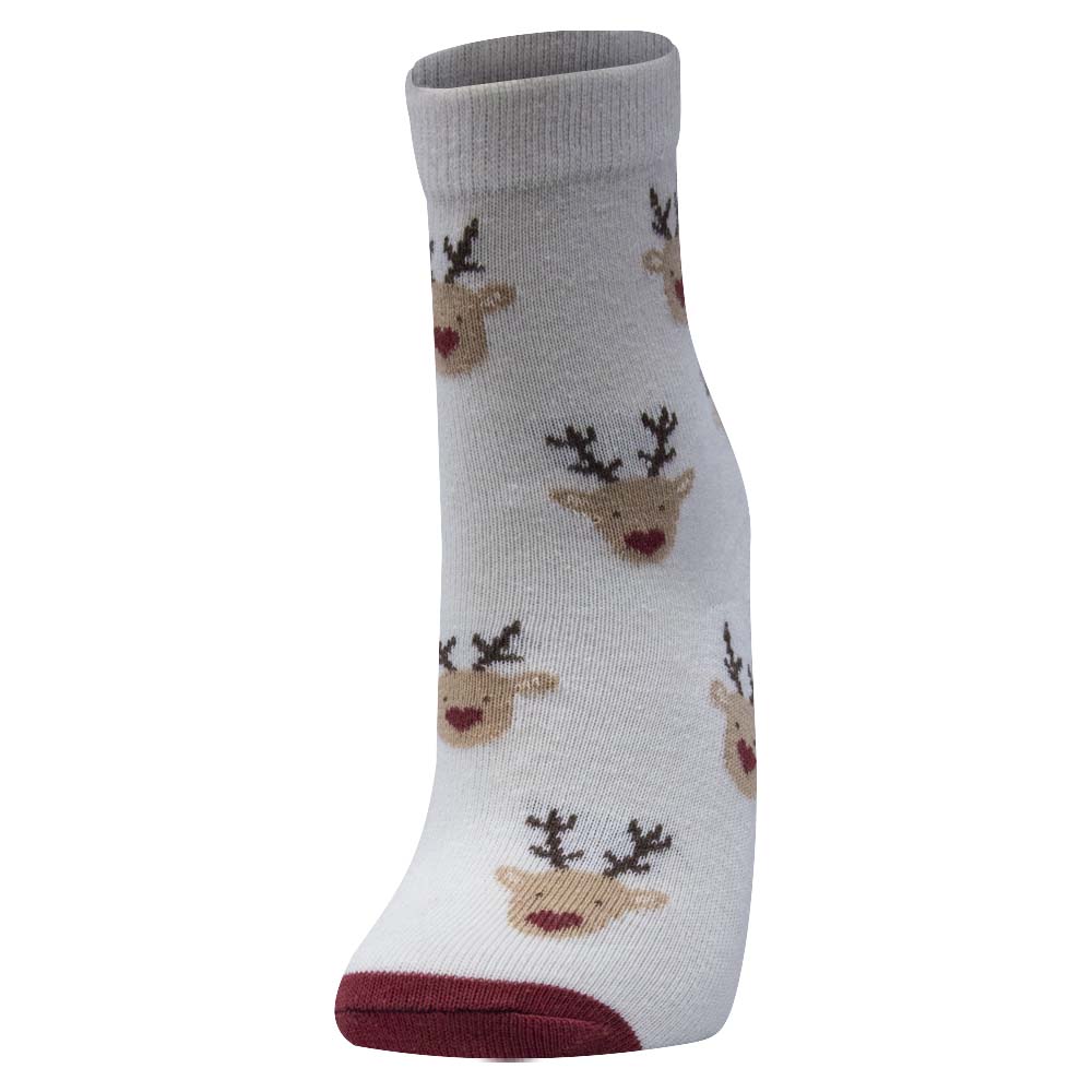 Cozy Reindeer Crew Socks for Girls
