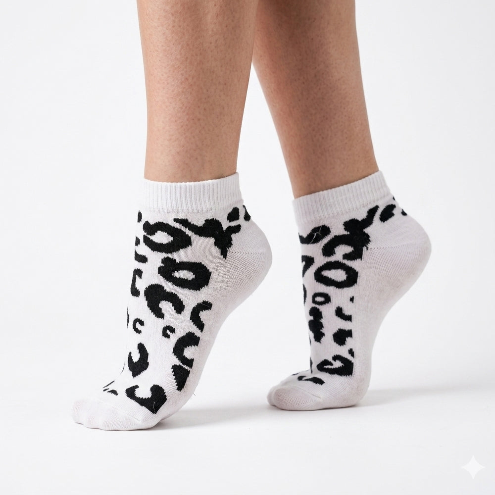 Women Leopard Print Ankle Socks