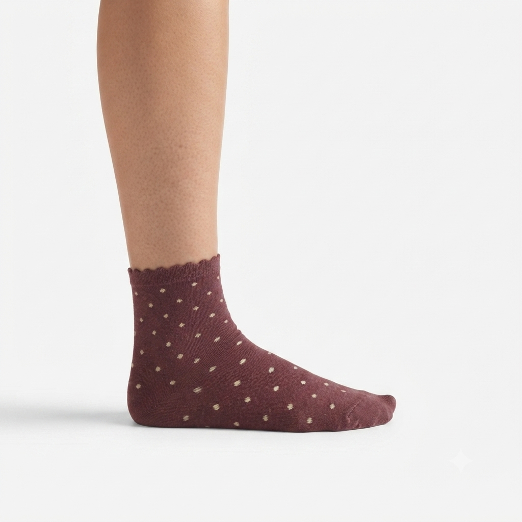 Girls Polka Dot Crew Socks