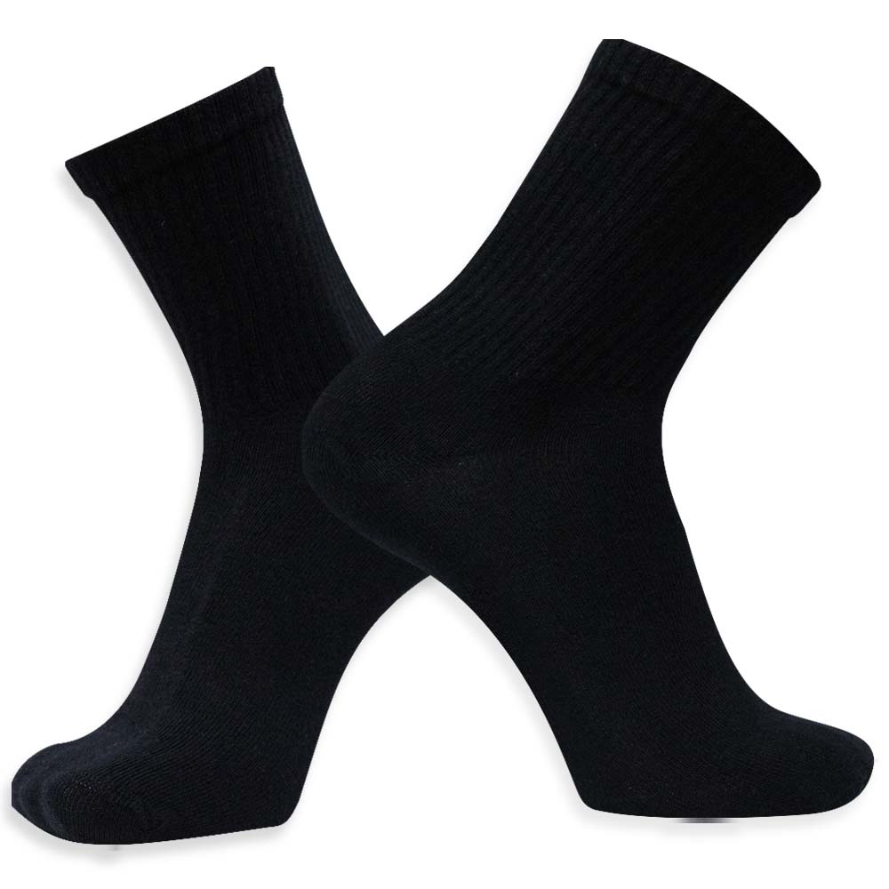 Ultimate Comfort Men Black Crew Socks