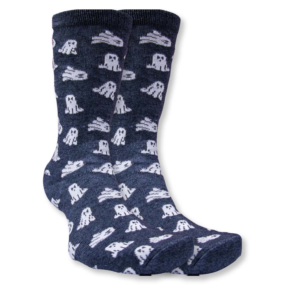 Fun Ghost print Boys Crew Socks