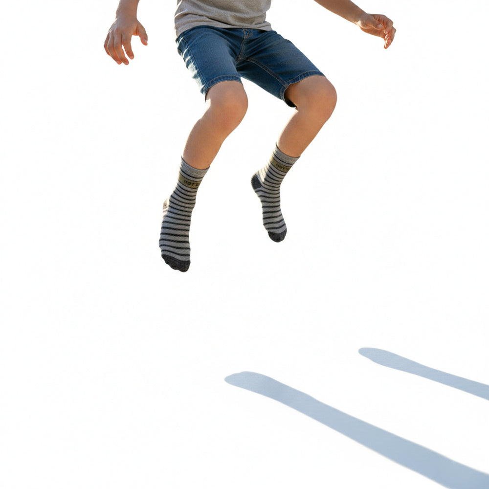 Boy's Cotton Striped Crew Socks