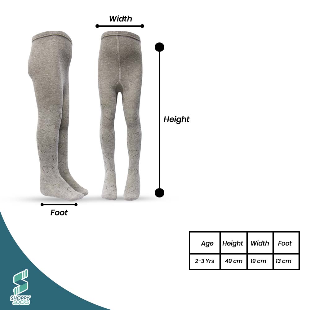 Cozy Knit Girls' Lacy Heart Pattern Tights (CJ)