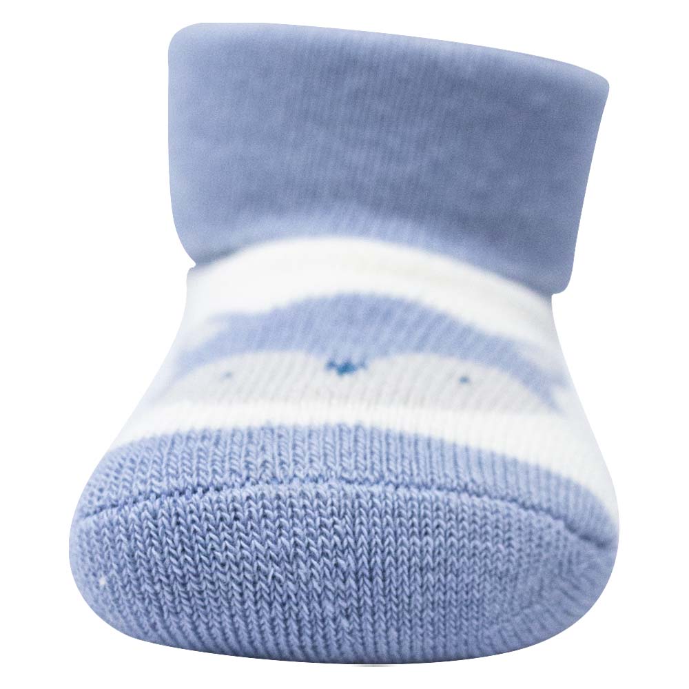 Blue & White Fox Baby Boy Socks
