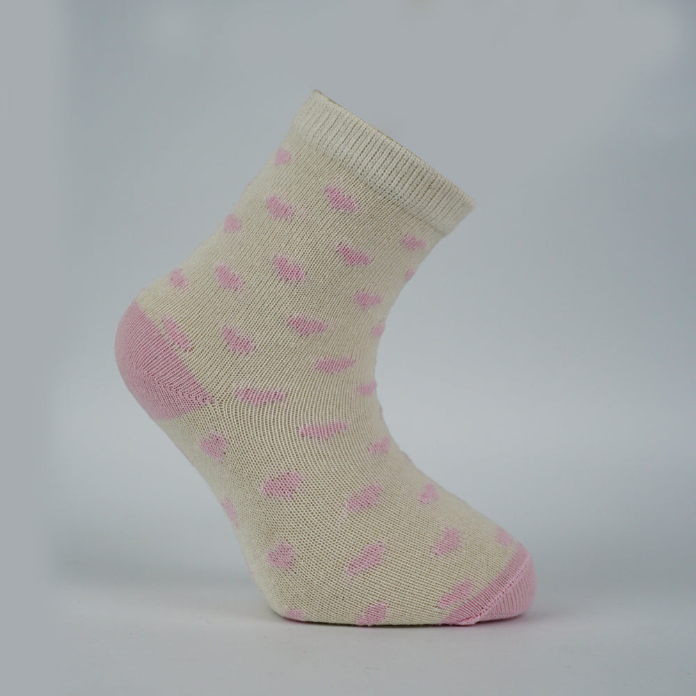Girls Tiny Hearts Cotton Ankle Socks