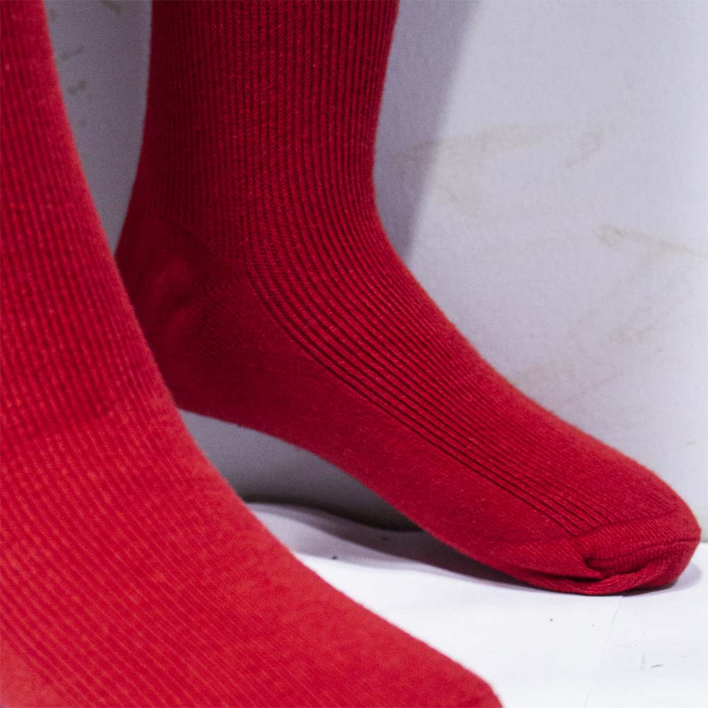 Cozy Knit Plain Red Girls Tights (OT)