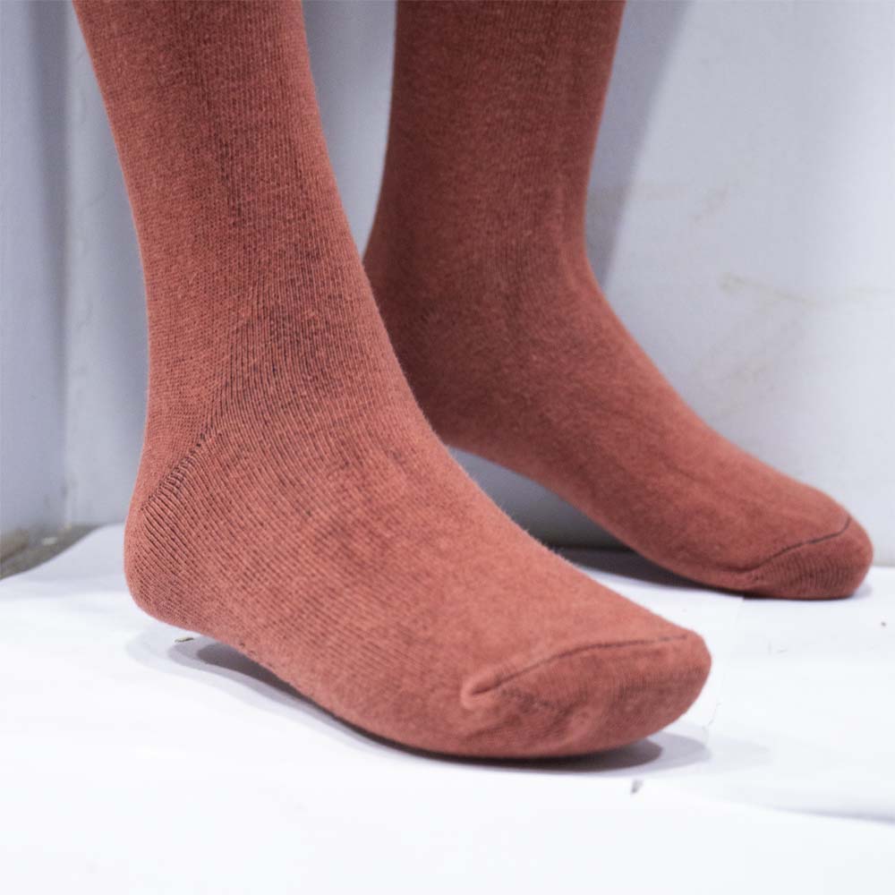 Cozy Premium Knit Texture Coco Brown Girls Tights (SF)