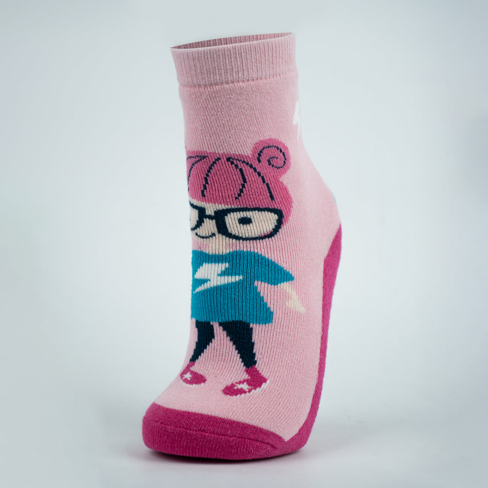 Girl Anti-Slip Doll Crew Socks