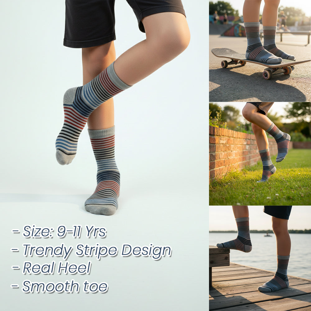Boy's Striped Comfort Socks