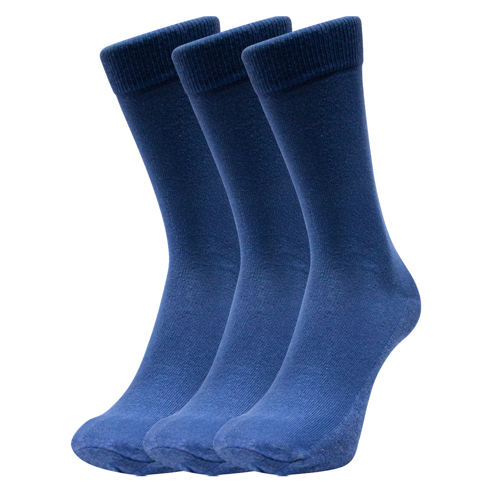 Men Plain Blue Socks