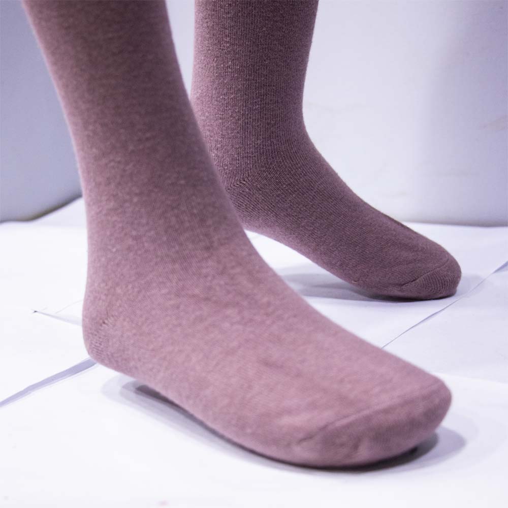 Cozy Knit Texture Premium Purple Girls Tights (SF)