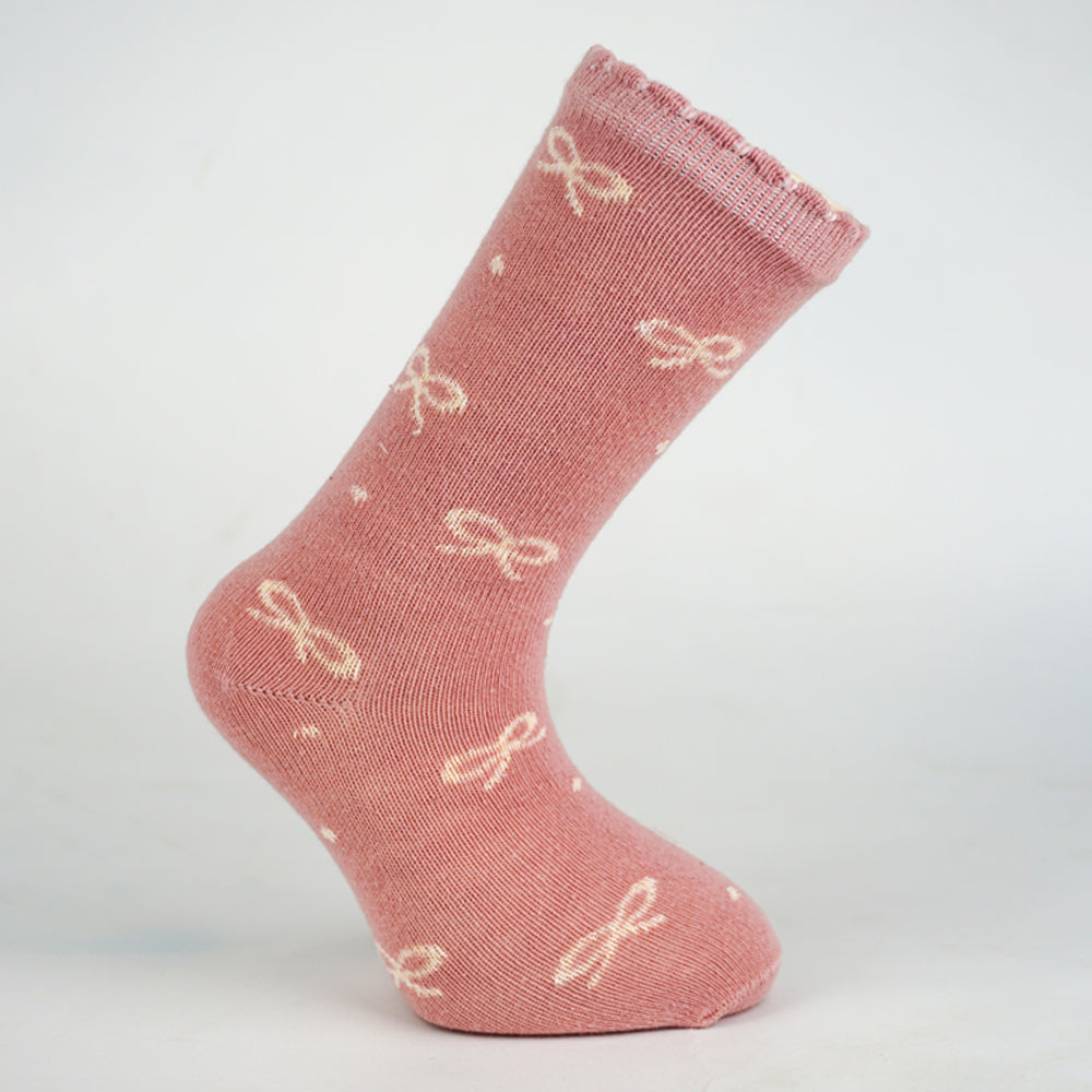 Girls Bow-Print Ankle Socks
