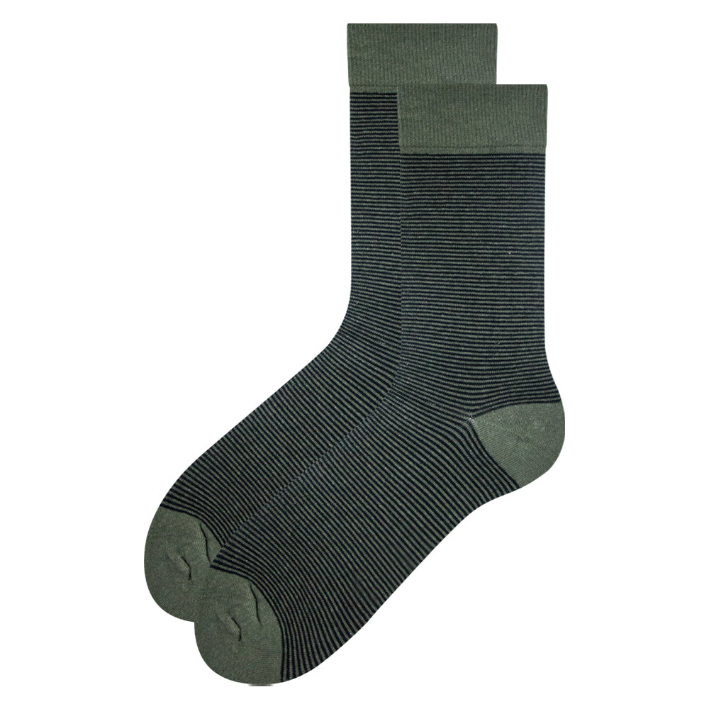 Men Elevated Stripe Crew Socks