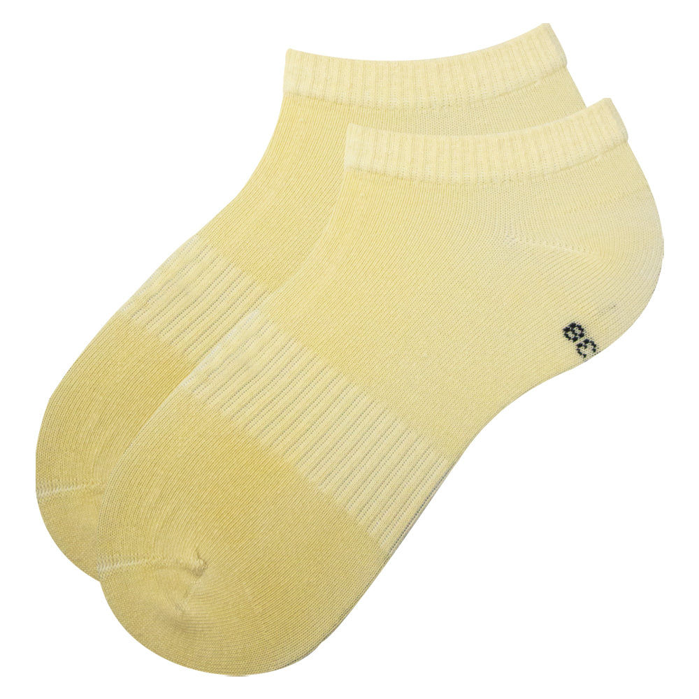 Unisex Kids & Women's Plain Dark Yellow Ankle Socks