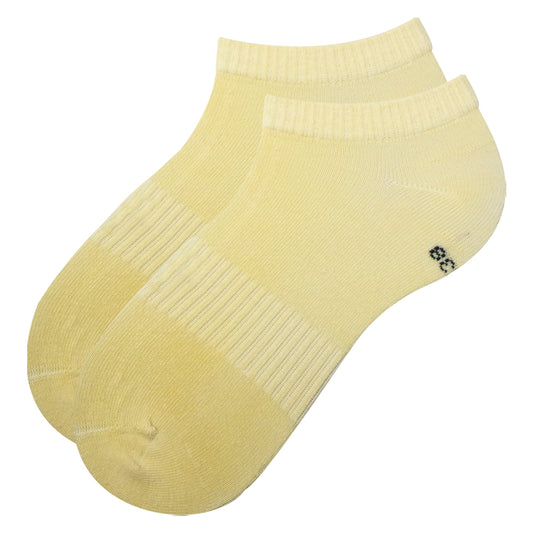 Unisex Kids & Women's Plain Dark Yellow Ankle Socks