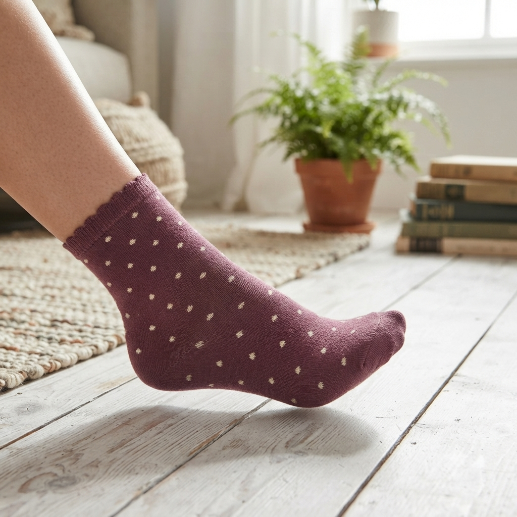 Girls Polka Dot Crew Socks