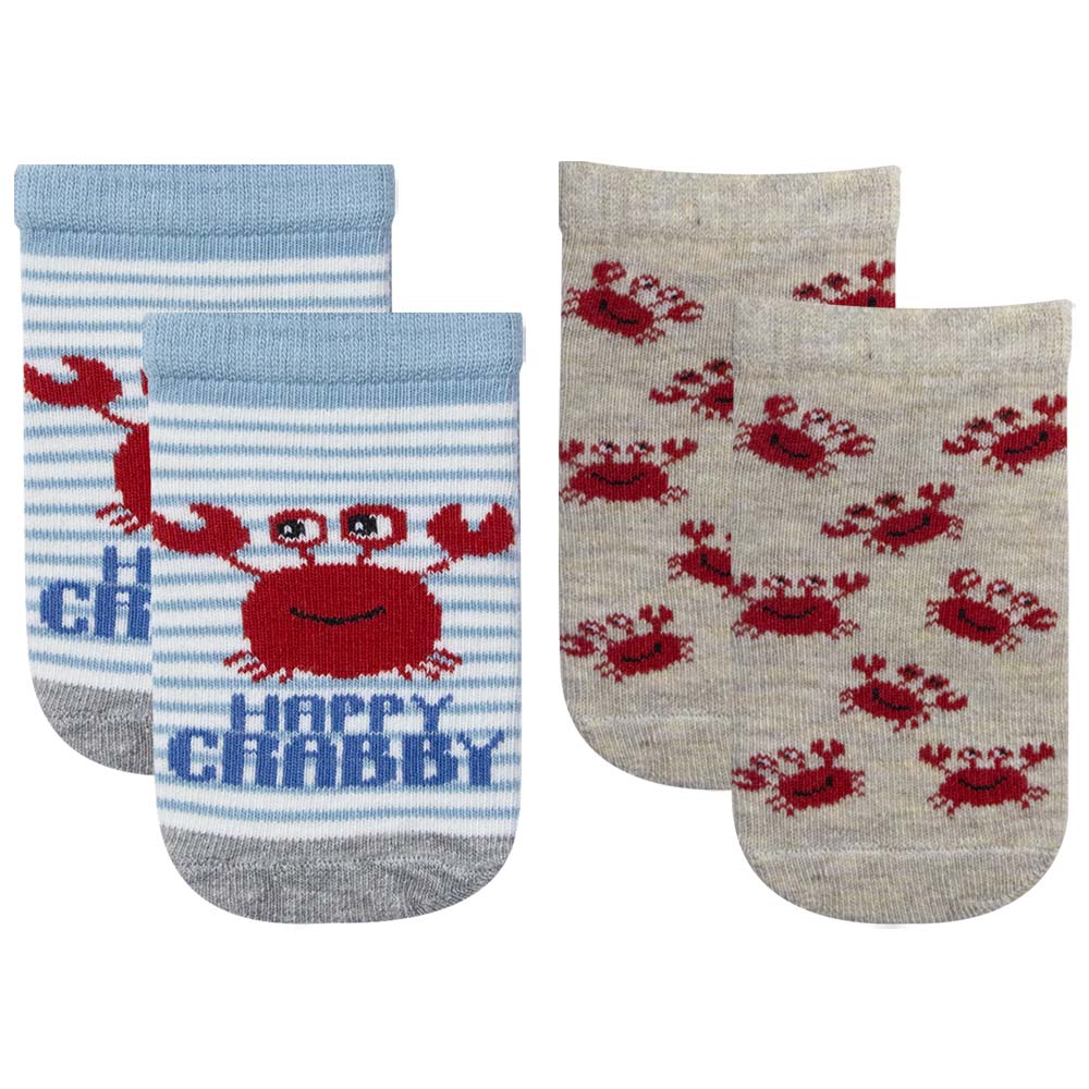 Baby Boy Crab With Stripes Socks
