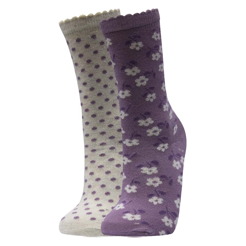 Girl's Fun Dot & Floral Ankle Socks