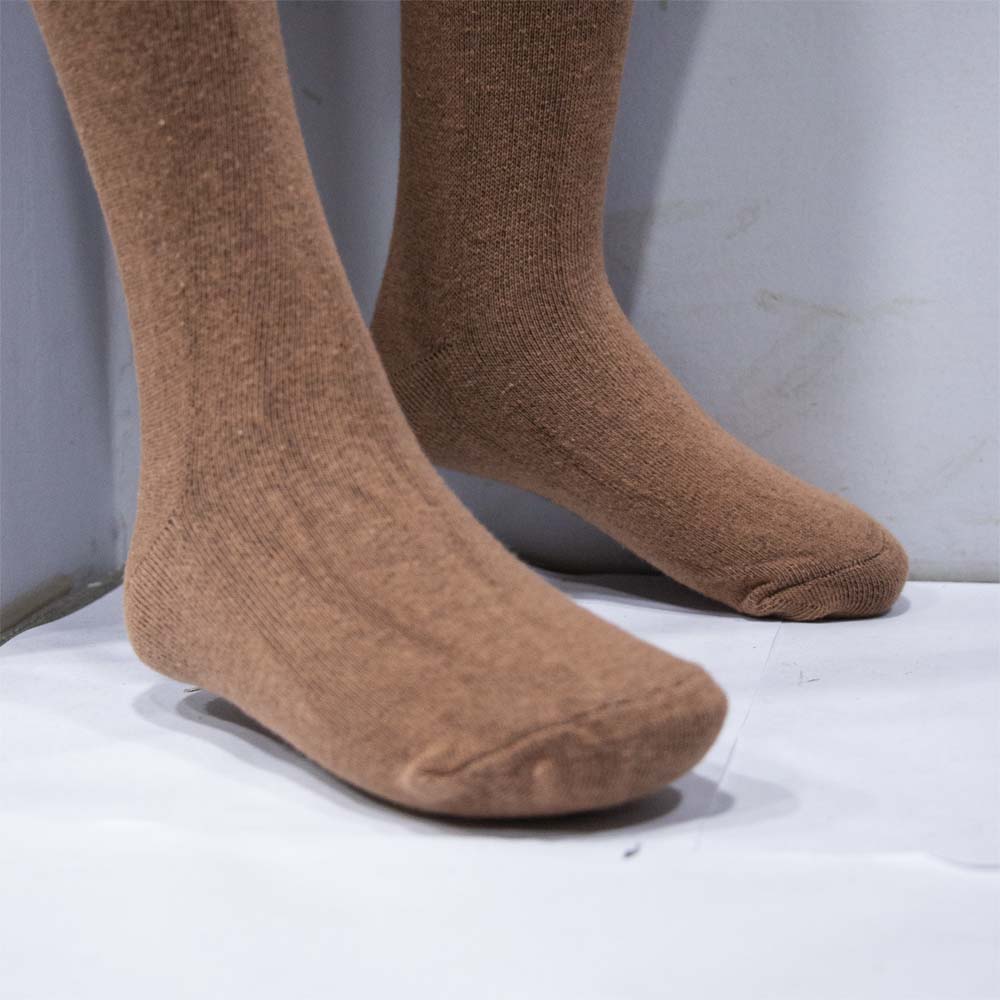 Girls Premium Cotton Light Brown Tights (SF)