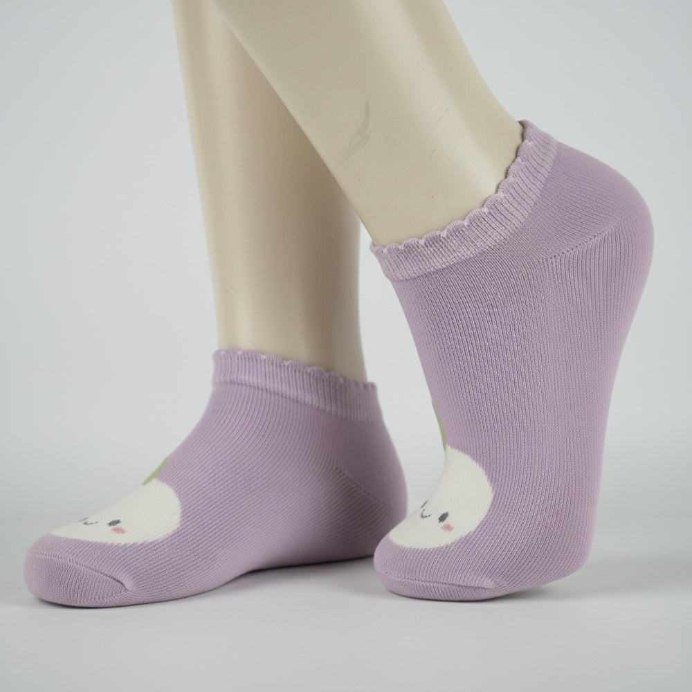 Girls' Veg Print Ankle Socks