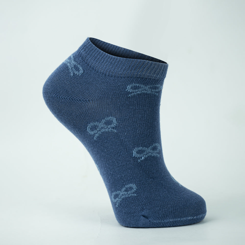 Women Ankle Socks with Bow Pattern