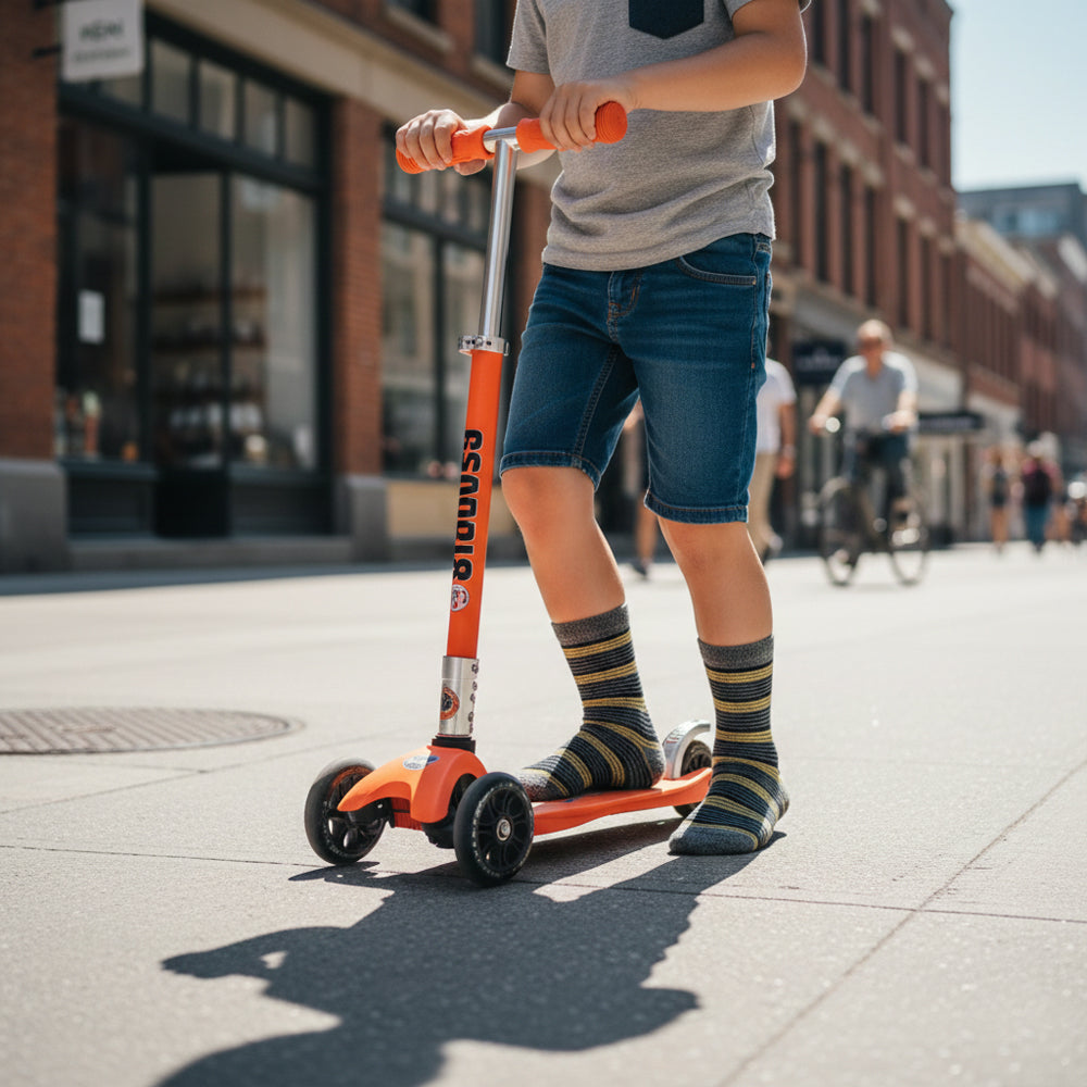 Boys' Striped Crew Socks