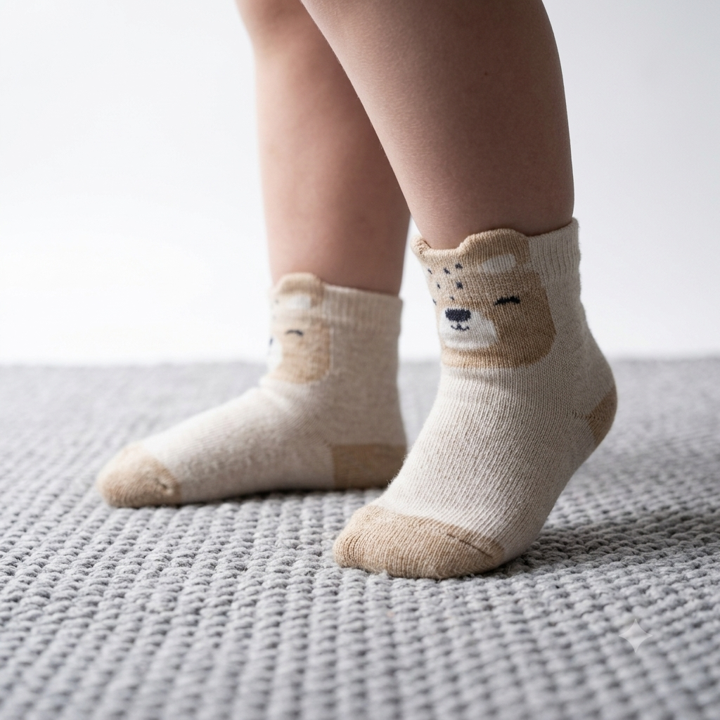 Adorable Bear Face Baby Socks
