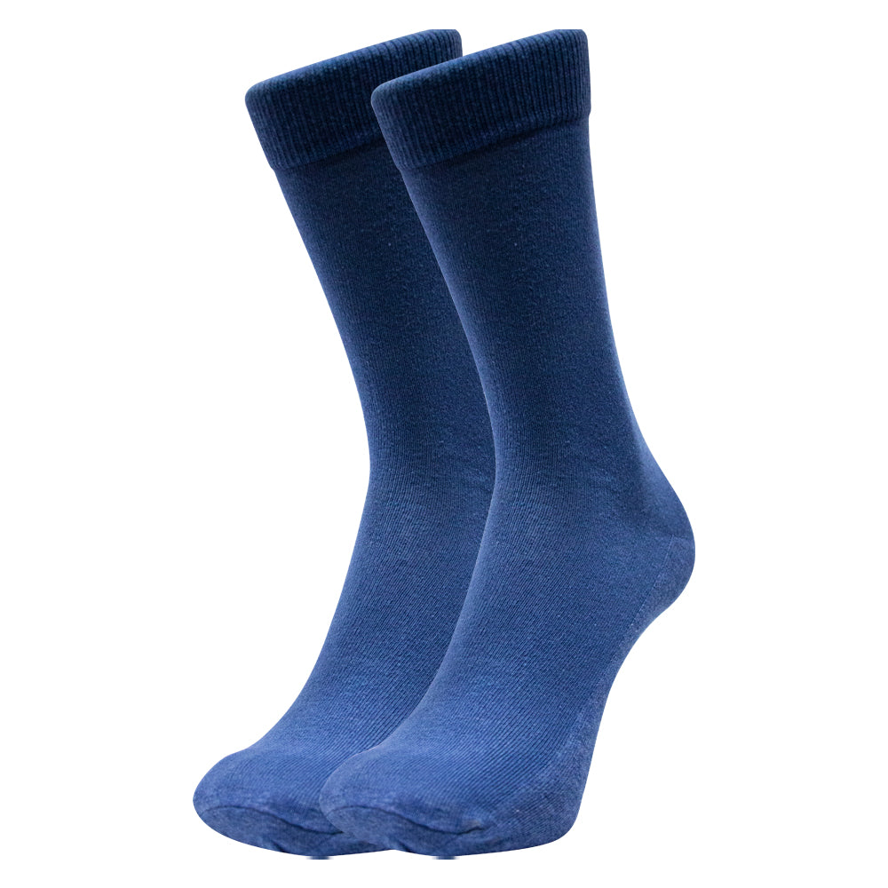 Men Plain Blue Socks
