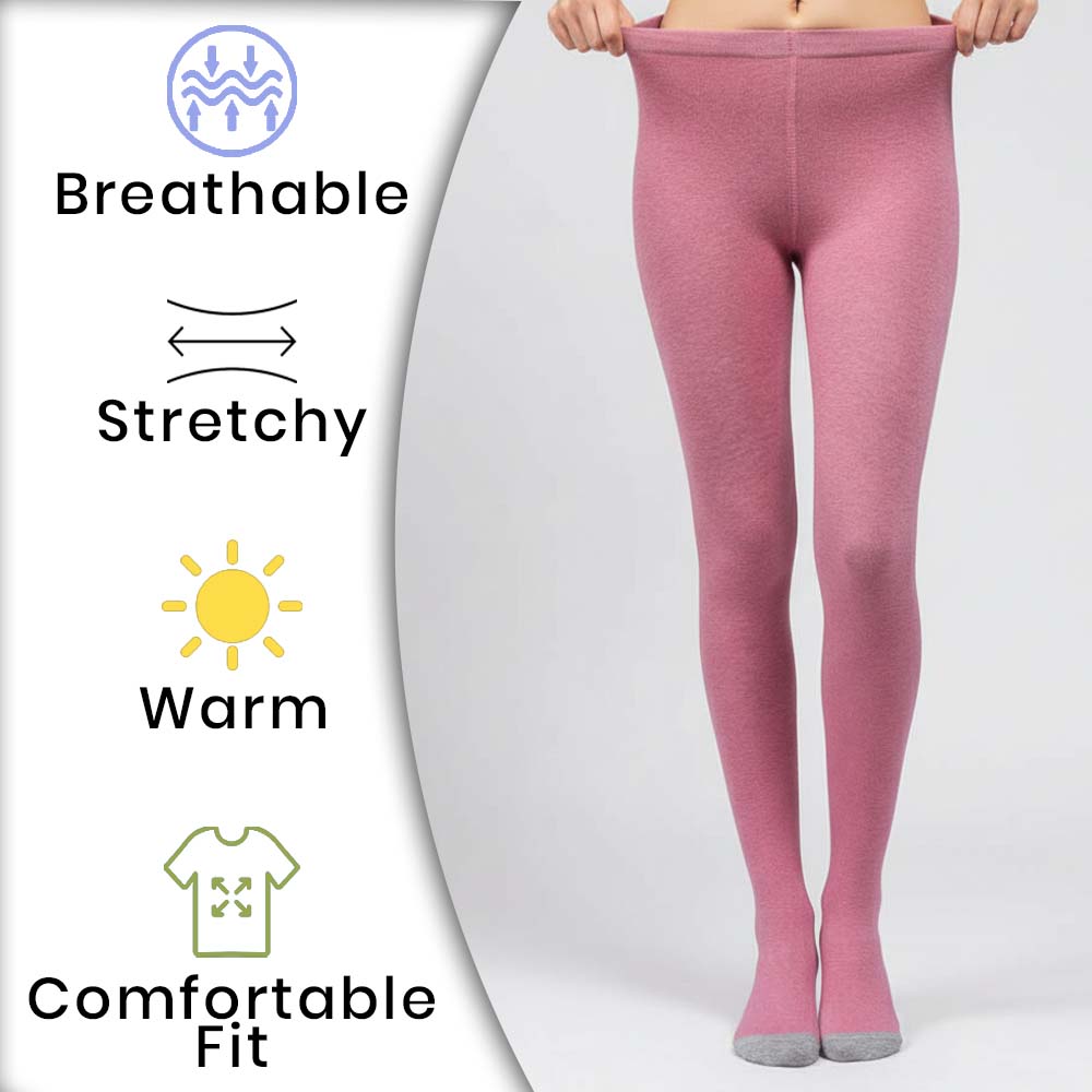 Girls Solid Pink Tights (OT)