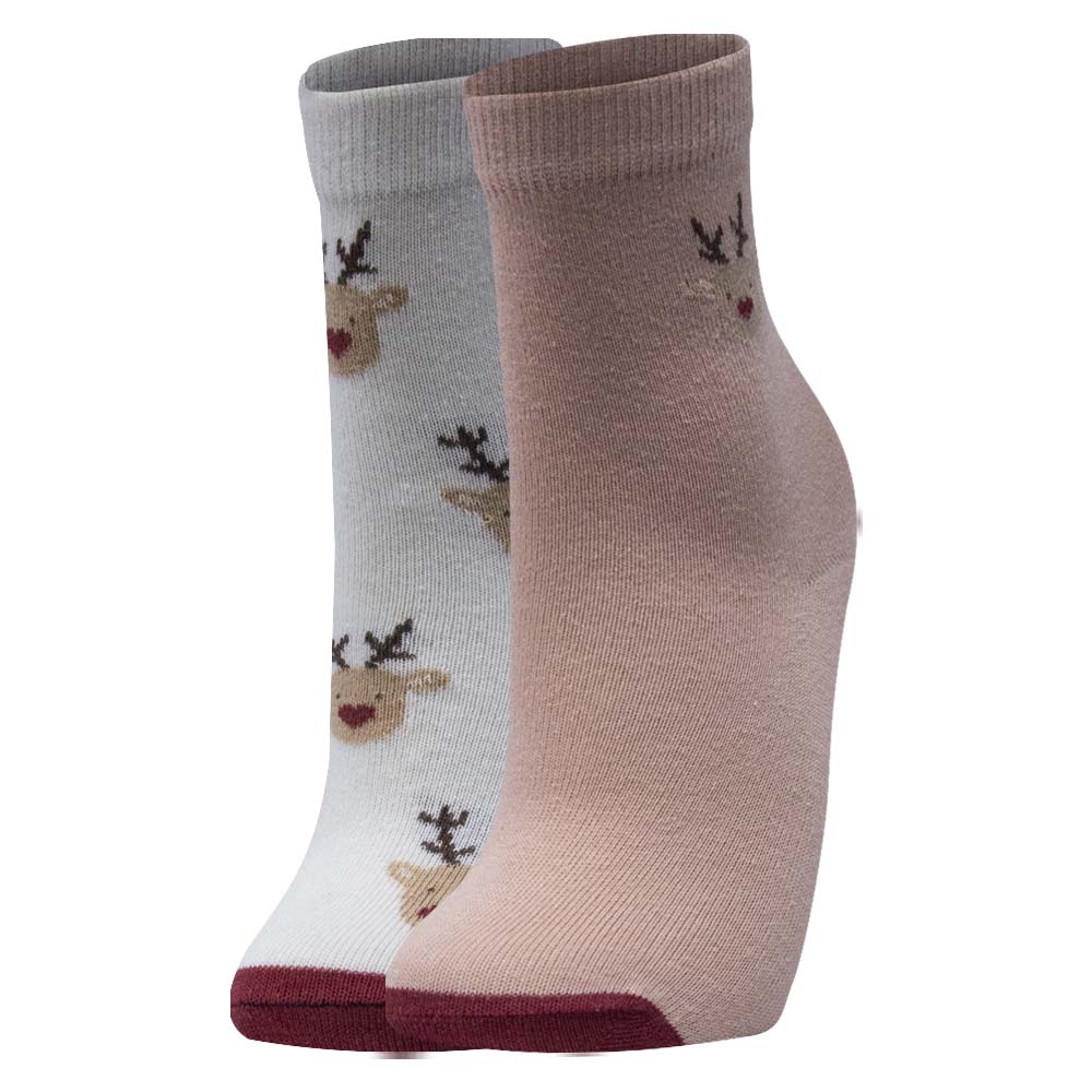 Cozy Reindeer Crew Socks for Girls