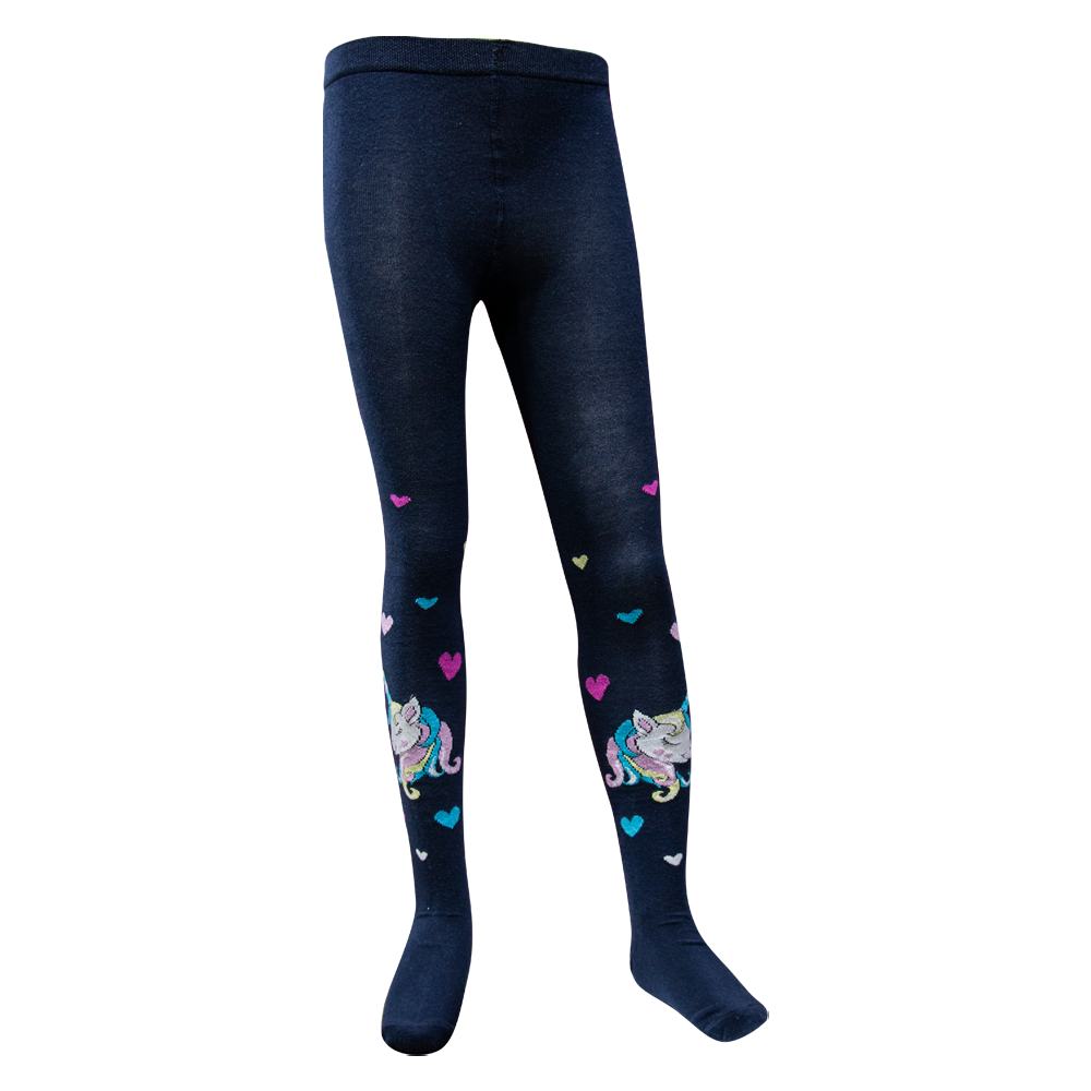 Unicorn Magic & Hearts Tights for Girls (OT)