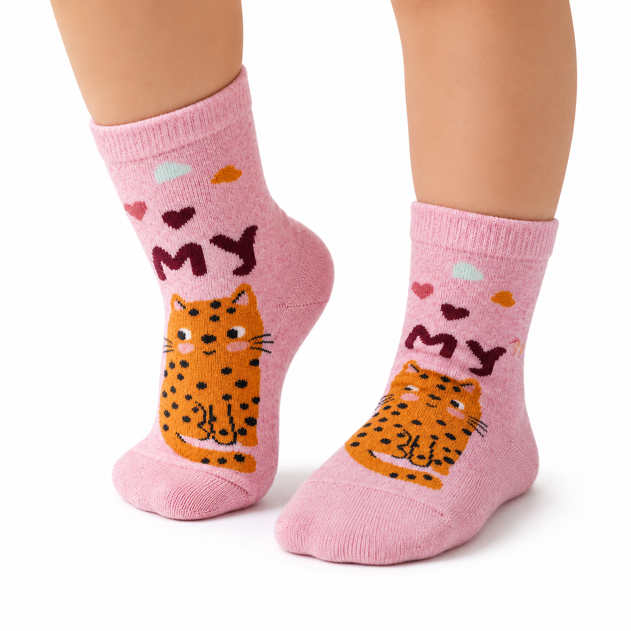 Girls Cat Pattern Anti-slip socks