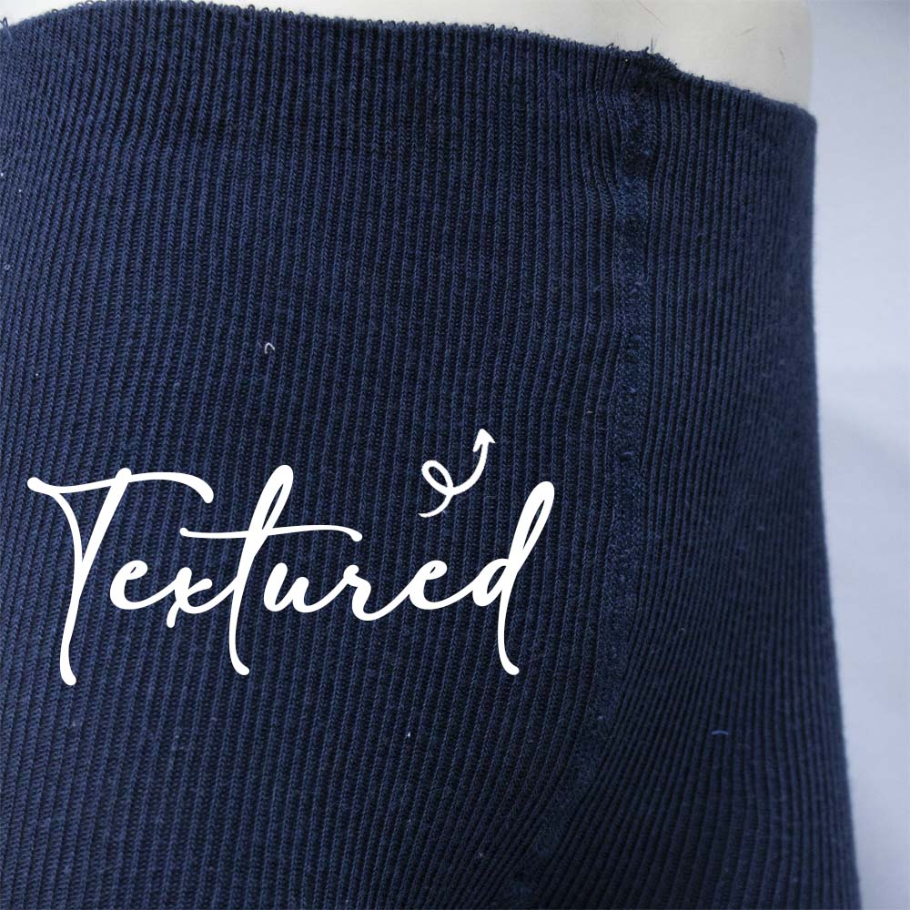 Girls Dark Blue Ribbed Leggings (OT)