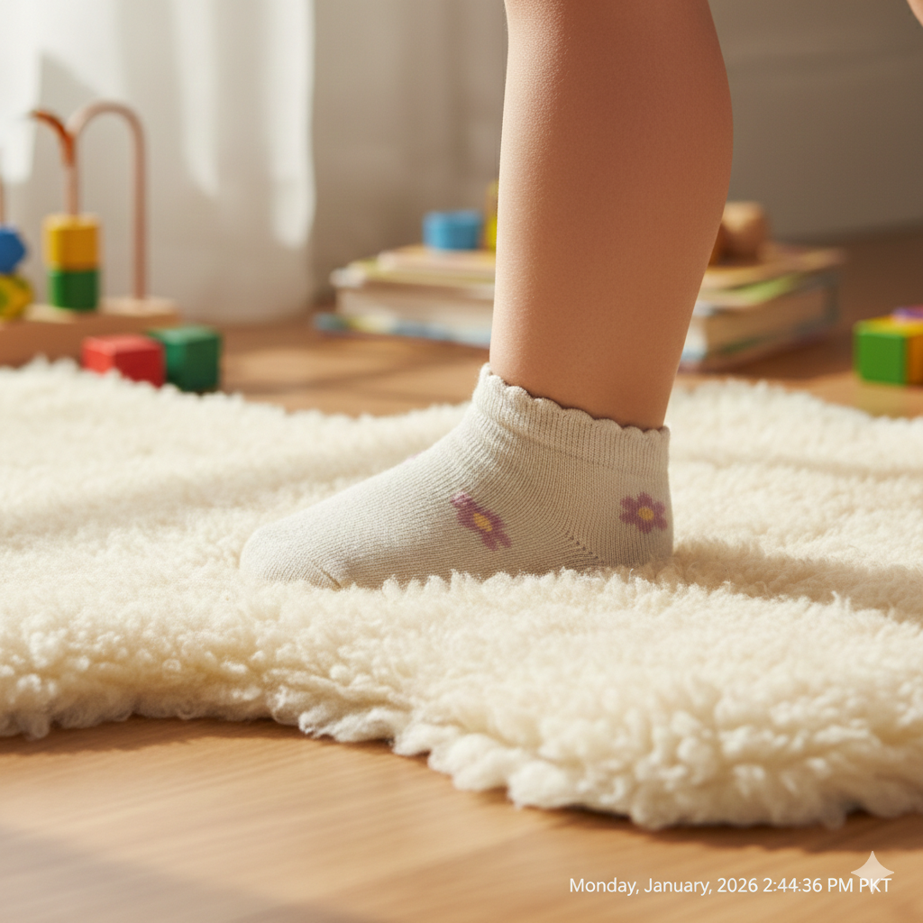 Sweet Floral Print Baby Girl Socks