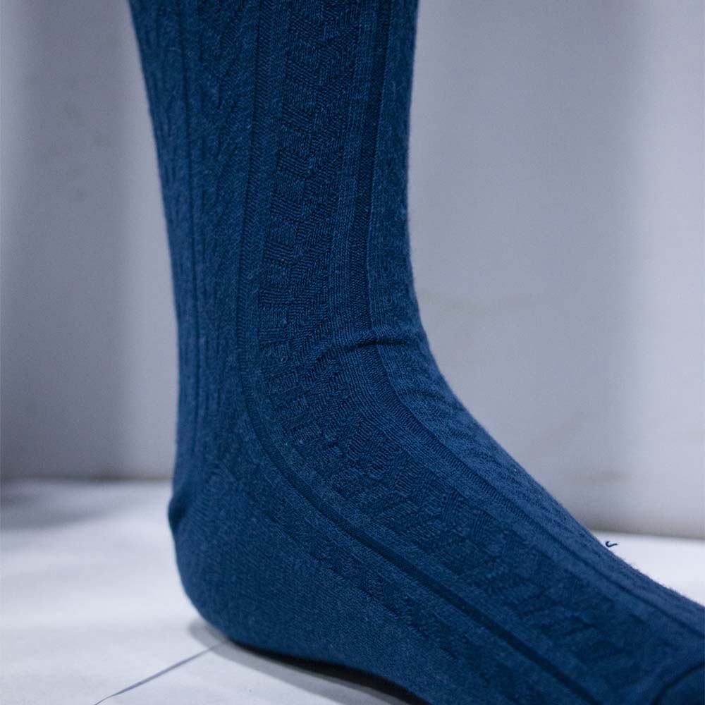 Cozy Cable Knit Blue Tights for Girls & Women (OT)