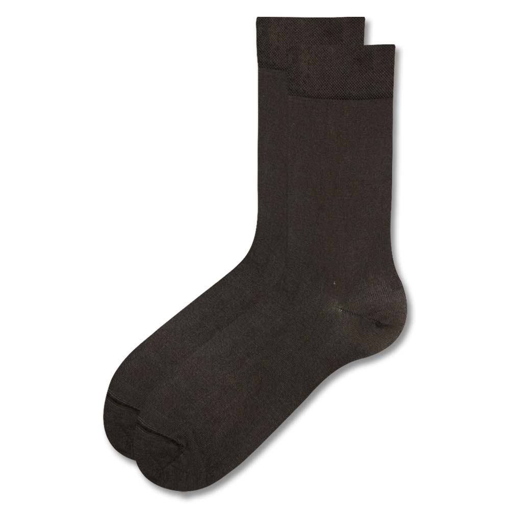 Men Luxury Plain Mercerized Cotton Dress Socks